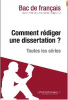 Comment rédiger une dissertation ?