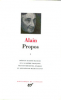 Alain : Propos 1 (1906-1936)