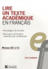 Lire un texte académique en français. Niveau B2 à C1
