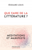 Louis  : Que faire de la littérature ? Méditations et Manifeste