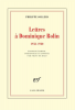 Sollers : Lettres à Dominique Rolin (1958-1980)