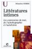 Hubier : Littératures intimes