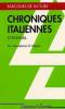 Etude sur : Stendhal : Chroniques italiennes 