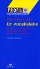 Le vocabulaire